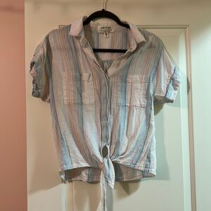 Anthropologie button down with tie